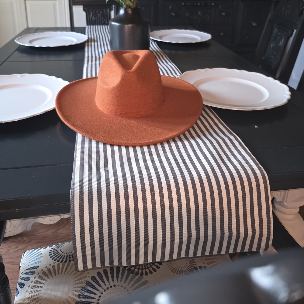 🧡Orange Fashion  Wide Brim Hat